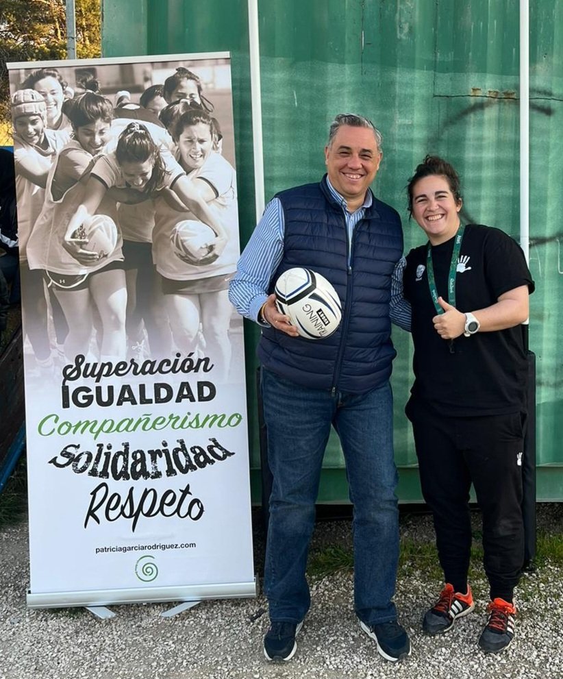 Con <a href="/PGR_RUGBY/">Patricia GARCIA RODRIGUEZ | OLY</a> en Cañada Real. En la Agencia de Vivienda Social trabajamos para promocionar valores como el respeto, la empatía, la aceptación mutua, integración y la solidaridad a través del deporte y del rugby en particular.