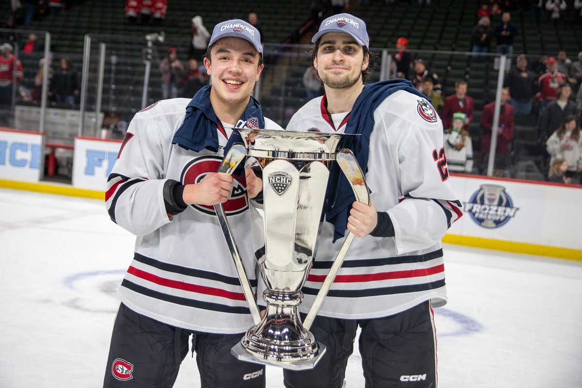 <a href="/TonkaBoysPuck/">Minnetonka Skippers Hockey</a> NCC Frozen Faceoff Champions Joe Molenaar and Josh Luedtke (Photo Prout)