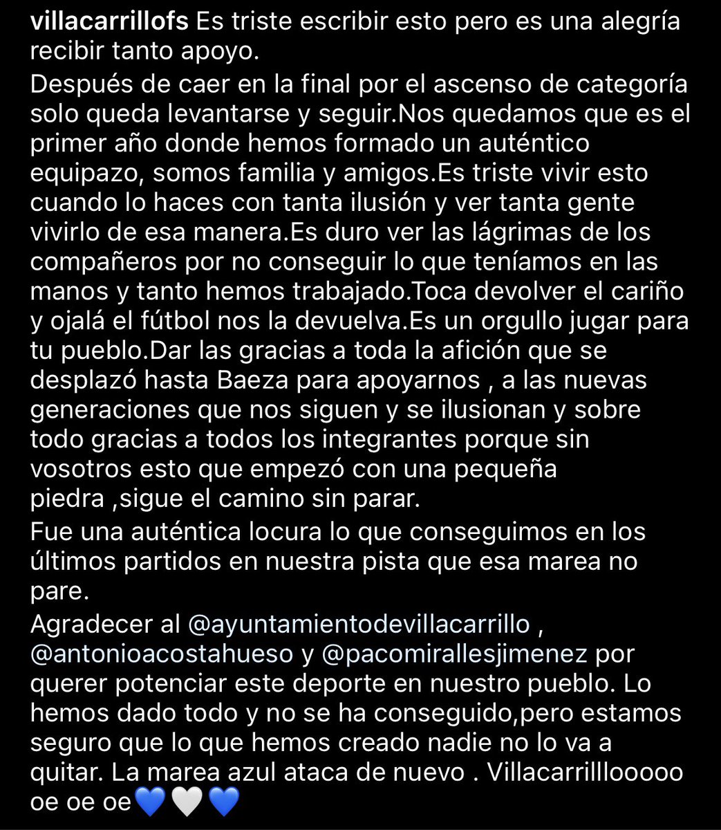 Villacarrillo FS (@villacarrillofs) on Twitter photo 
