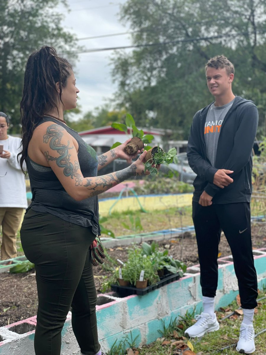 holgerrune2003's tweet photo. Thank you for having us today @HealthintheHood 
planting seedlings at Health in Hood’s oldest community garden in Liberty City. All produce grown by the gardens is distributed free-of-charge to families, local food pantries, churches, and community centers @MiamiOpen https://t.co/FSyNTY5xnu