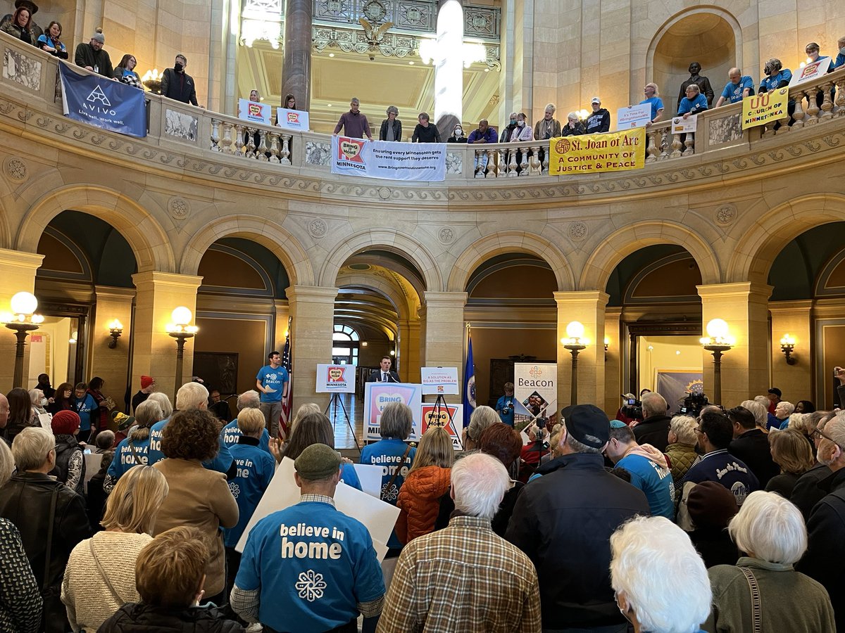 Thank you for championing #BringItHomeMN at the #mnleg, Rep. @mikehowardmn! Honored to be here with hundreds of other people of faith through @BelieveInHome and our partners across the state!
