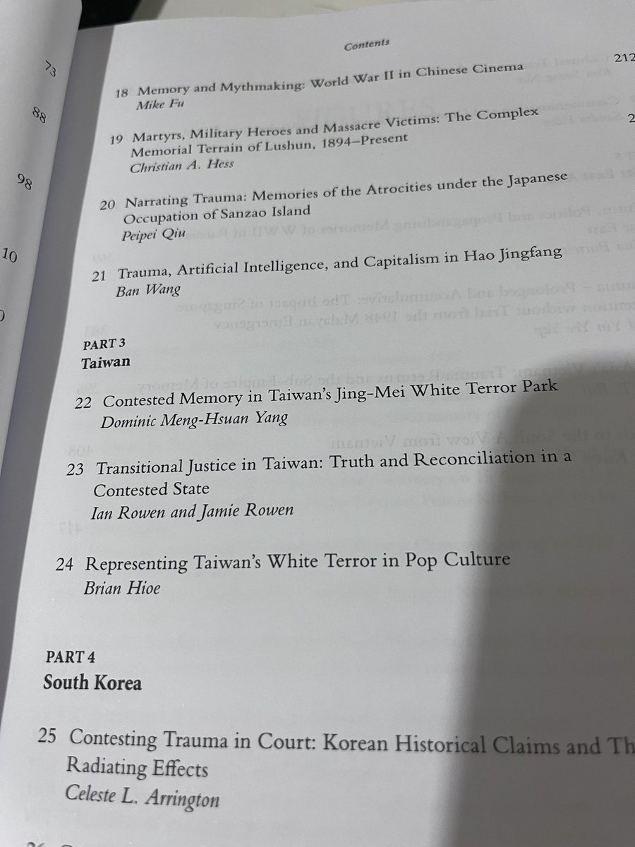 brianhioe's tweet photo. Received my copy of the Routledge Handbook of Trauma in East Asia today! Have a chapter on representation of the Taiwanese White Terror in pop culture in there, honored to be in here alongside so many distinguished authors https://t.co/VlXHbNlecA