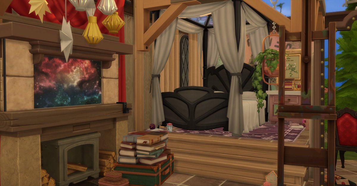 _chuliee_'s tweet photo. Tangled inspired bedroom โก @TheSimCommunity #SCDisney #Disney https://t.co/Xuensi8mr1