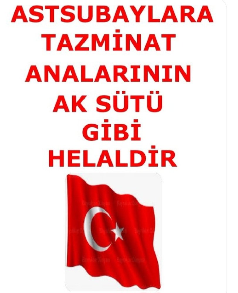 Aliklc7140's tweet photo. #AstsubaylaraMüjdeVerin
Bu ülke ve ordusu için terini kanını canını feda eden
#AstsubaylaraMüjdeVerin 
TAZMİNAT Astsubayların hakkıdır. https://t.co/FtznWFYHld
