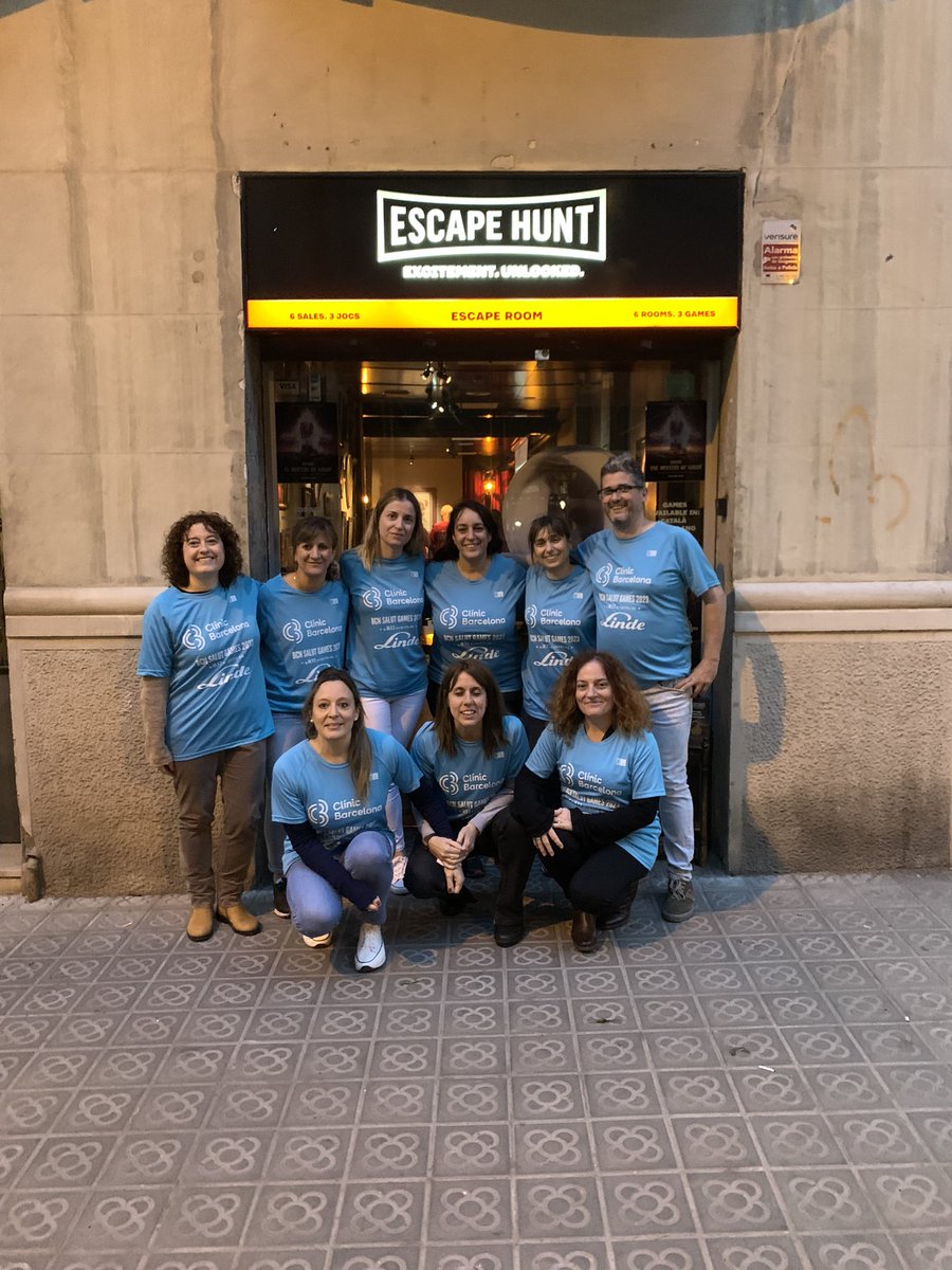 Grup AC de escape room dels <a href="/bcnsalutgames/">BCN Salut Games</a> 2023. Els equips de <a href="/hospitalclinic/">Hospital Clínic</a> #ghsagratcor I <a href="/ConsorciCSI/">Consorci Sanitari Integral</a> al <a href="/escapehuntBCN/">Escape Hunt BCN</a> L’olimpíada solidària de la #salut i #recerca. 🔎🔎🔍🔎🔍🔎🔍🕵️🕵️🕵️🕵️🕵️🕵️