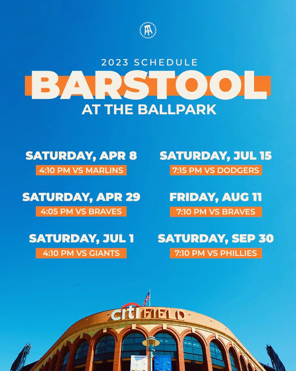 Clem on Twitter "Barstool At The Ballpark is BACK at Citi Field for