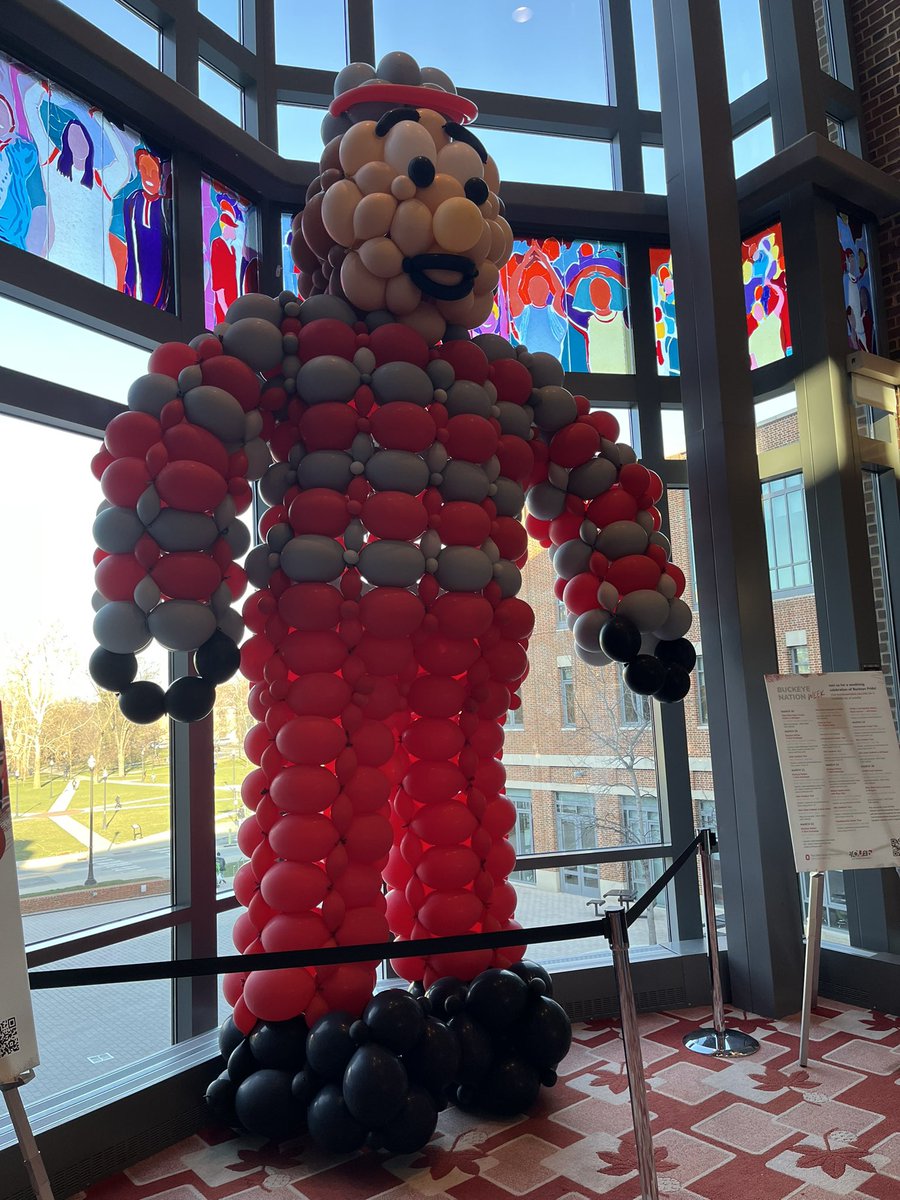 Some say <a href="/Brutus_Buckeye/">Brutus Buckeye 🌰</a> is larger than life. Others say he has an inflated sense of self. Come by the Glass Art Lounge and see for yourself. BYOP*
#BuckeyeNation 

*Bring Your Own Puns