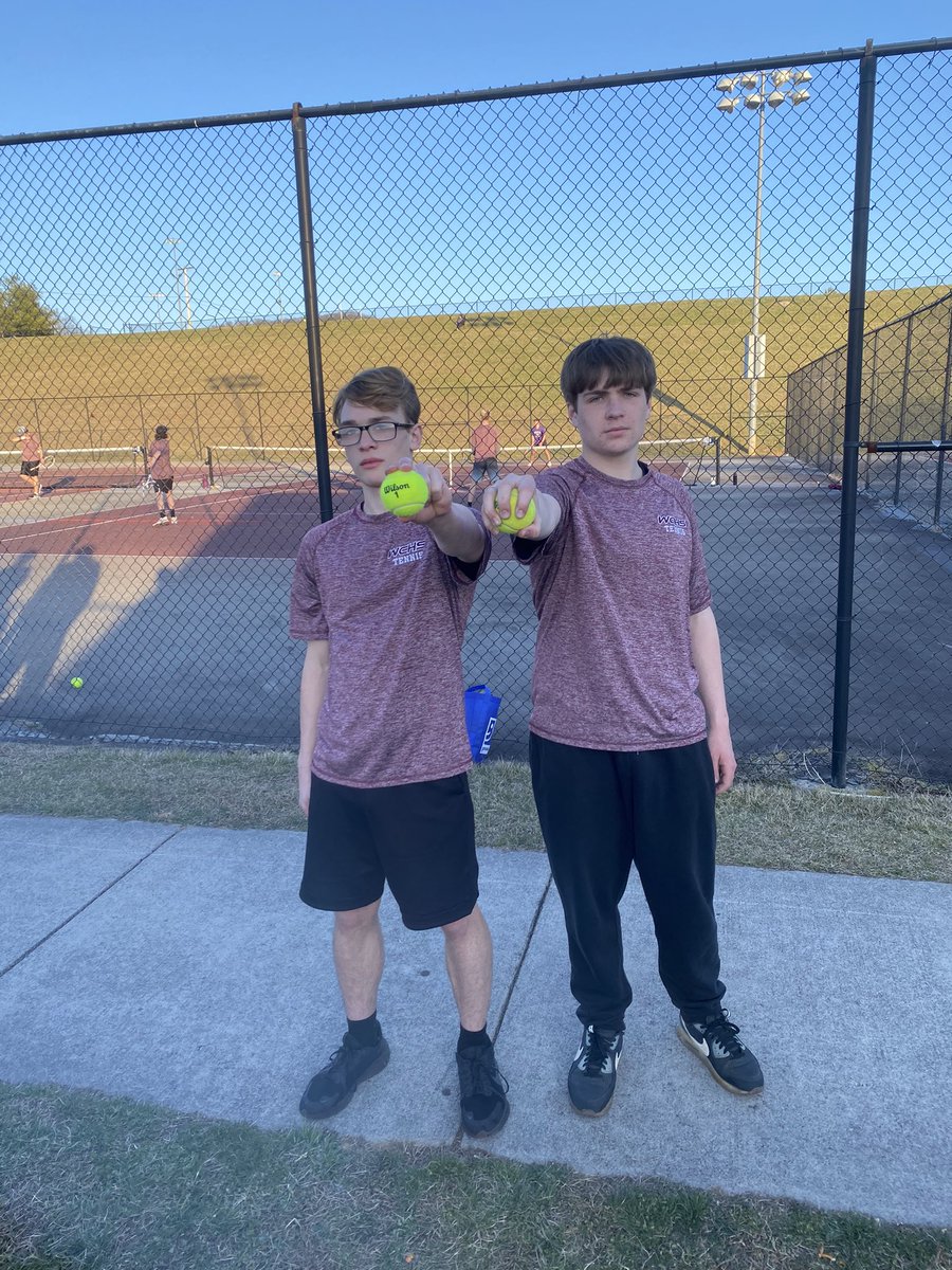 MrBfromWC's tweet photo. Congrats to boys tennis on their first win of the season. S/O to Phillip and Vincent on their match clinching and first varsity wins! @WarCoAthletics https://t.co/jdUxZEeaLE
