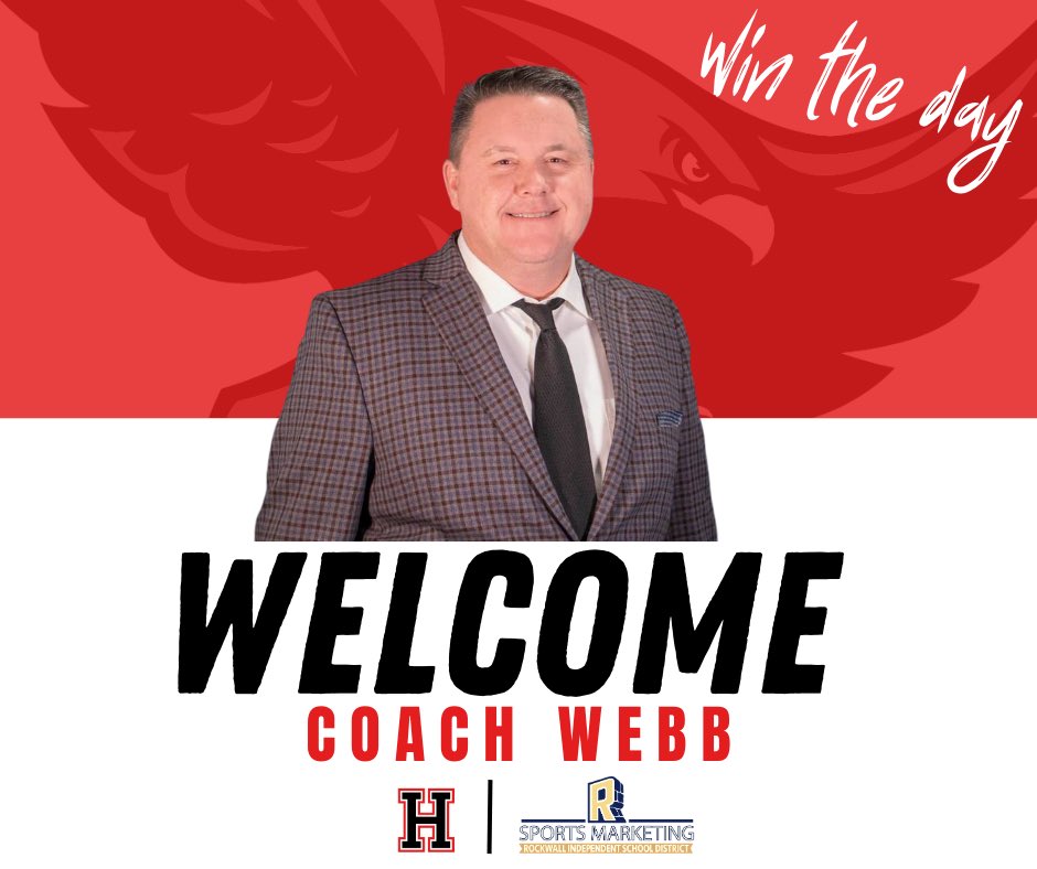 The Hawks have their guy 🏈 Welcome to Heath, @coachrodneywebb ‼️ #WTD #txhsfb | @HeathHawksFb