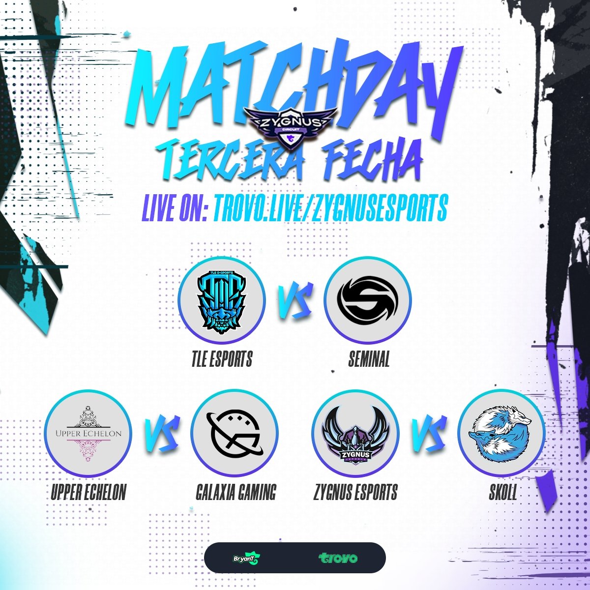 Zygnus E-Sports (@zygnus_) on Twitter photo ¡Arraaancamos el lunes con ZC! 💫
Hoy tenemos grandes enfrentamiento que no te puedes perder, un nuevo clásico está aquí. 🔥
¡Te esperamos! 🤩
📺 trovo.live/s/Zygnus_Espor…
🕦 7:00 pm 🇲🇽 / 9:00 pm 🇺🇸
¡Solo por Trovo Live! 🔥
📌 Gracias a:
<a href="/trovolive/">Trovo Live</a> , @trovolatam ¡Arraaancamos el lunes con ZC! 💫
Hoy tenemos grandes enfrentamiento que no te puedes perder, un nuevo clásico está aquí. 🔥
¡Te esperamos! 🤩
📺 trovo.live/s/Zygnus_Espor…
🕦 7:00 pm 🇲🇽 / 9:00 pm 🇺🇸
¡Solo por Trovo Live! 🔥
📌 Gracias a:
<a href="/trovolive/">Trovo Live</a> , @trovolatam