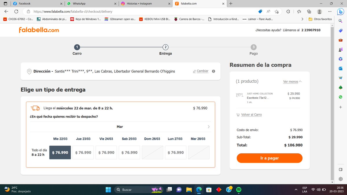 Es una burla lo de <a href="/FalabellaAyuda/">Falabella Ayuda CL</a> como pueden cobrar ese valor de despacho con todas las opciones de empresas de despachos que hay..... una sinvergüenzura, todo por un misero escritorio en oferta