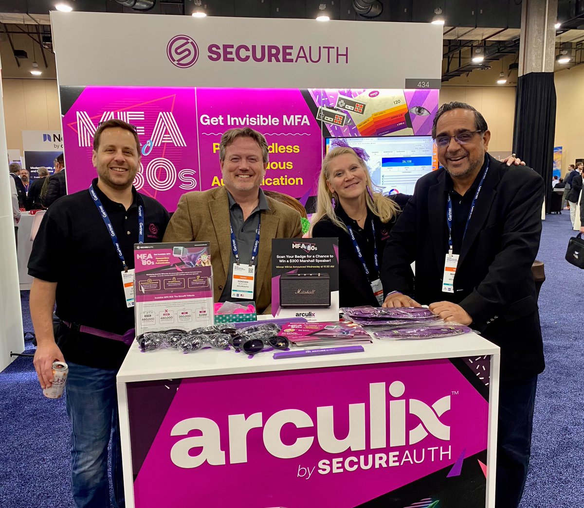 SecureAuth's tweet image. We are at @Gartner_inc  IAM Summit 2023 demonstrating Arculix, a risk-based continuous authentication platform that powers invisible MFA innovation authentication. See @appsecurity Mandeep Khera and @BlaylockDonovan ow.ly/IztV50NnrqM #GartnerIAM #passwordlessauthentication