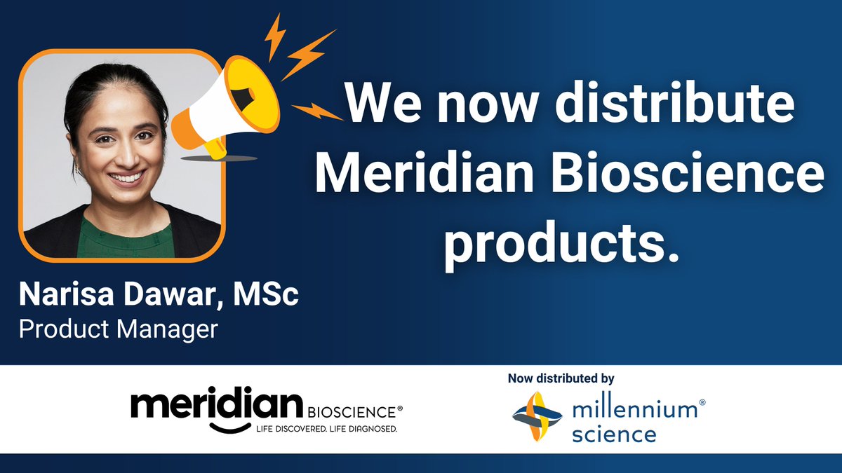 We're pleased to announce that Millennium Science now distributes <a href="/Meridian_Bio/">Meridian Bioscience</a> #qPCR, #NGS, End-point #PCR, #DNA/#RNA extraction &amp; Molecular Biology Reagents!