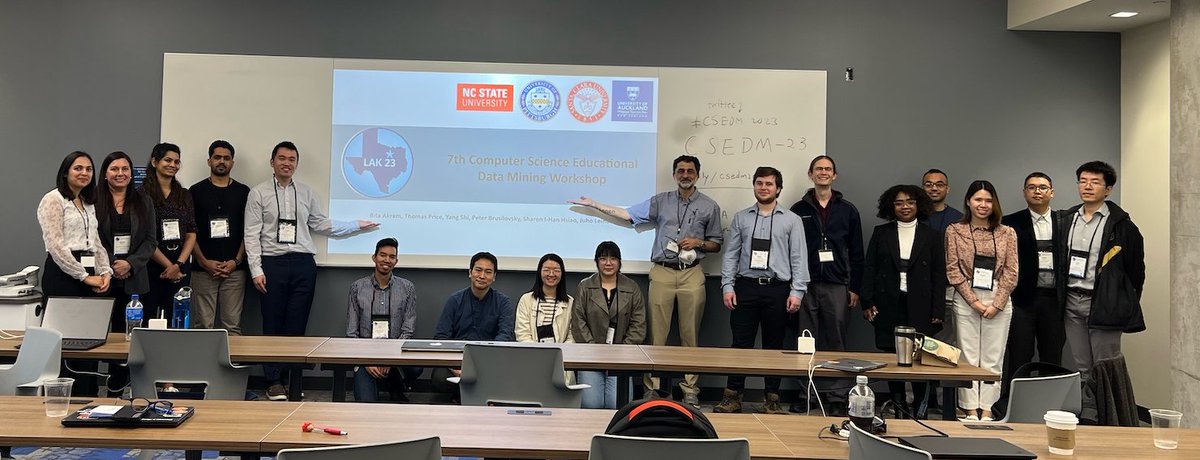 Recapturing last week - we had a productive Educational Data Mining in CS Education #CSEDM2023 workshop <a href="/lakconference/">LAK25</a> #lak23  - new ideas, new names, nice to see the field expanding. Thanks for the chair, Bita Akram - for the organization and this photo sites.google.com/ncsu.edu/csedm…
