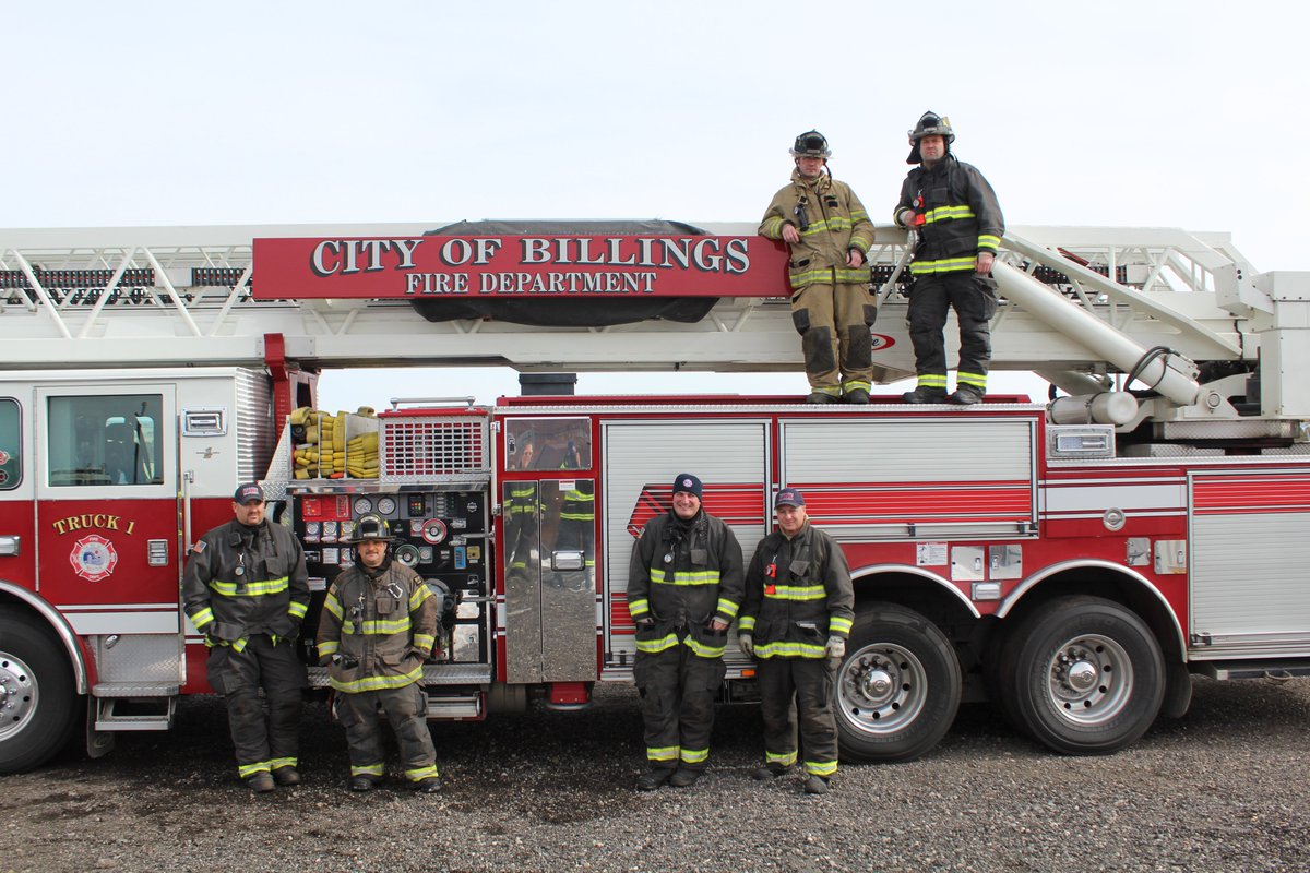 BillingsFire's tweet photo. #Billings! Join us in congratulating the newest Captain-Qualified members of the #BillingsFireDepartment! From L to R: Steve Noe, Lee Weis, Levi Bogunovich, Taig O’Donnell, Ole Hedstrom, &amp; Peter Sulser. Read more about our #OfficerDevelopmentProgram here: https://t.co/iuAXDl7ryr https://t.co/NykIOleC2U