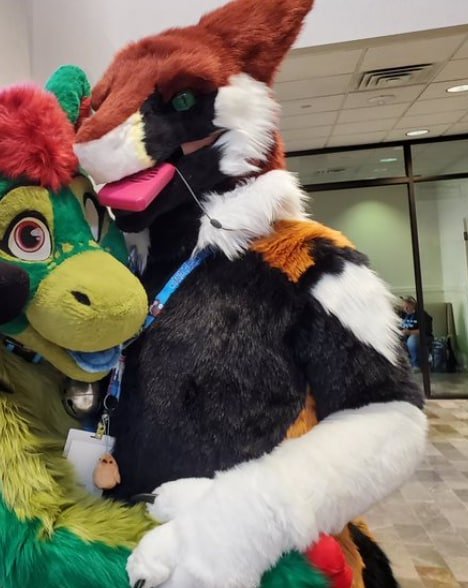 Drag0nDream's tweet photo. Finished sergal fursuit for @/Assdaree 
Head base, ear base, foot base, claw, pawpads, jaw set, eye blank, tongue by @/DvC_Ciara  
hand paw pattern by; @/OktaviasCsuits
feats. slim digi body, floor dragger tail, slim fit paws 
feet have been refurbed since this convention! https://t.co/MWld2TAoIG