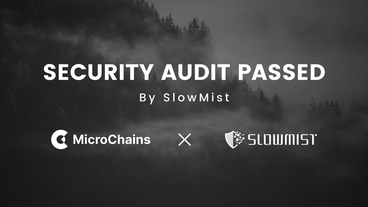 📢MicroChains has passed the security audit by <a href="/SlowMist_Team/">SlowMist</a>! #CrosschainApp #audit 
 
👏Final rating: remarkably good.#security #bridge
 
 🤑Share $1000 #Giveaway 
✅Follow <a href="/MicroChainsCbtc/">LENA</a>
✅❤️ RT &amp; @ 3 fris