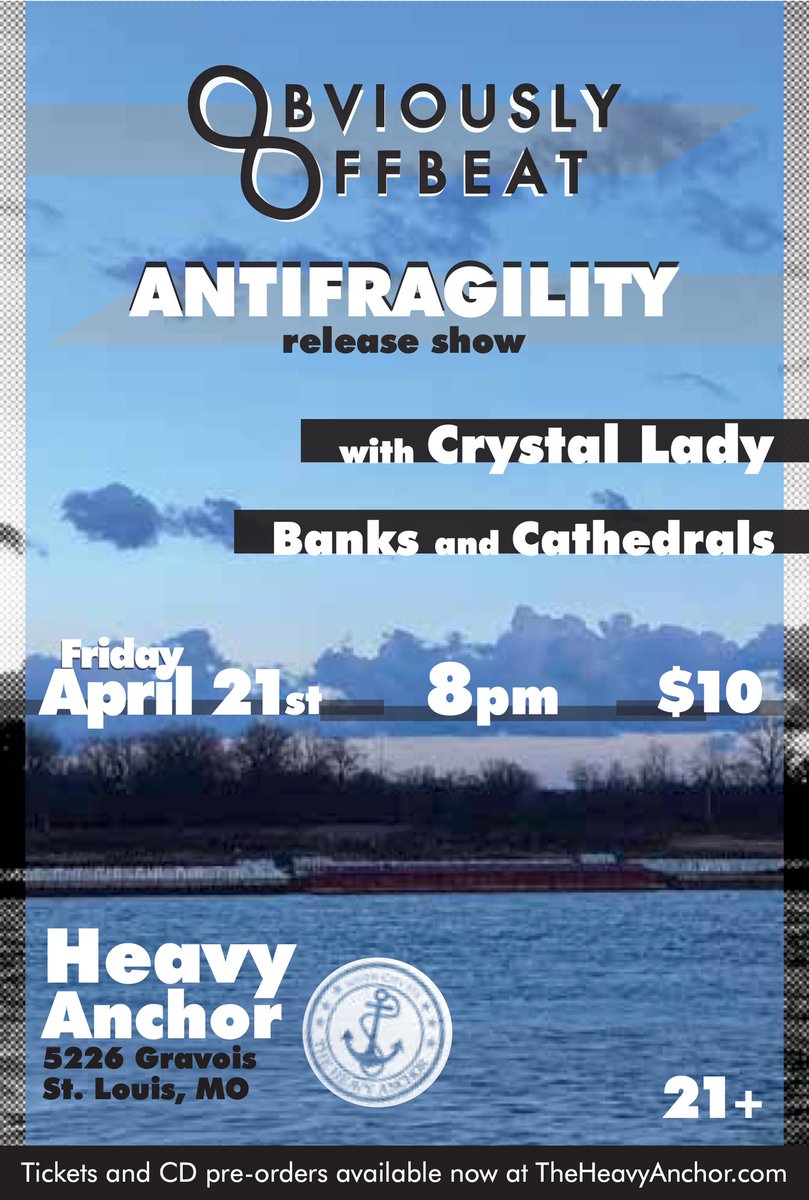 theheavyanchor's tweet photo. Handful of Just Announced Shows!
Full calendar &amp; pre-sale tickets at https://t.co/G3ePr8DJ7N

@ObvslyOffbeat @CrystalLadyBand @sewerurchinband @Wesleyhoffman @yaband_stl @InchesFromGlory @unwedsailor @fisterdoom https://t.co/ztg98GhHhD