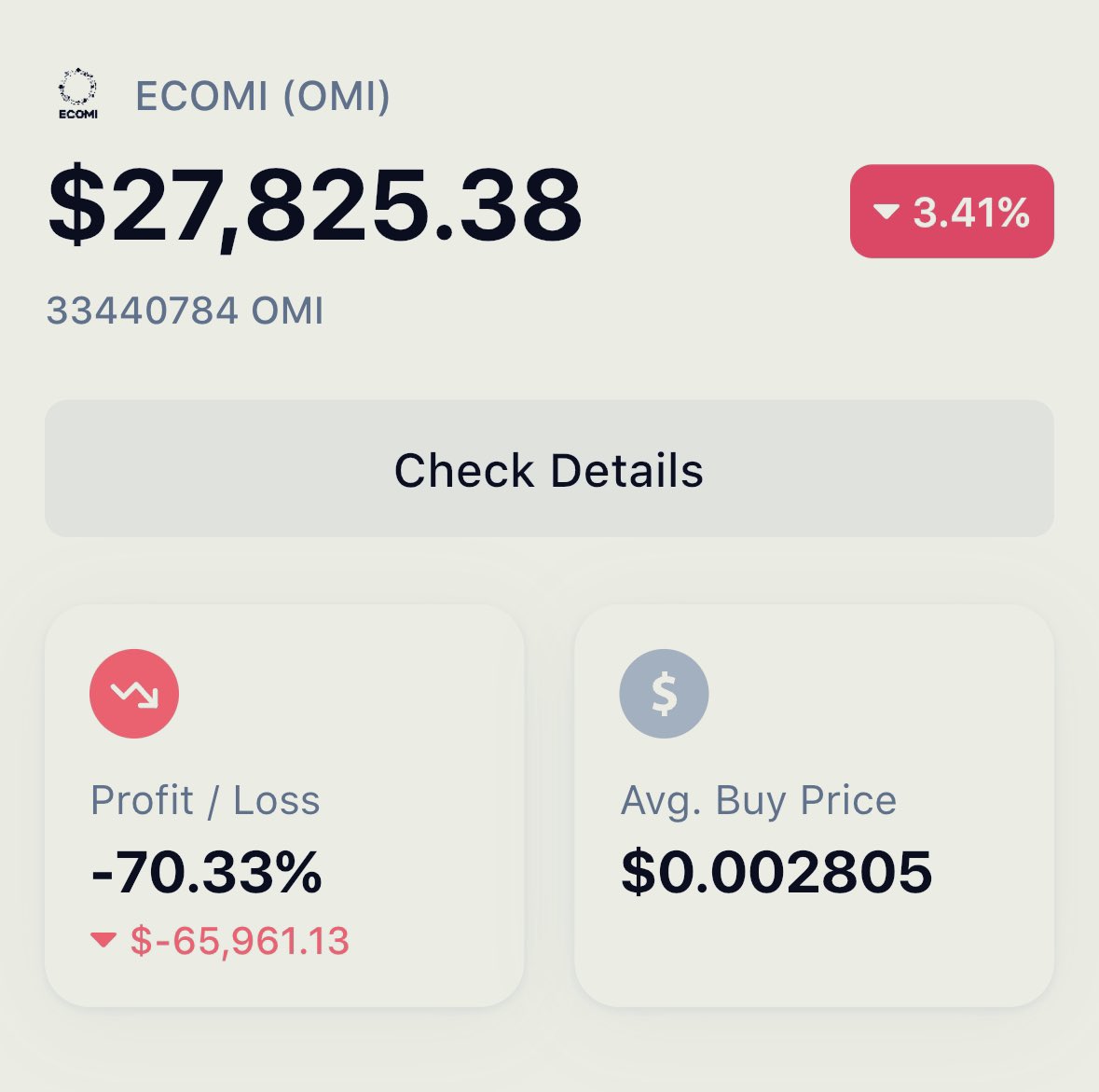 iRookieInvestor's tweet photo. For the first time I’m questioning my investment in $OMI. Thinking about the opportunity cost of $100k that I invested in $OMI. 

@veve_official is it time for us to take our losses and move on? https://t.co/TwH4HztzZd