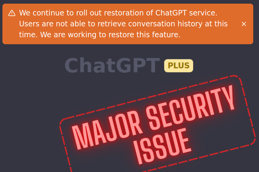 mismatso's tweet photo. Posible brecha de seguridad en #ChatGPT: Hace unas horas un usuario de Reddit reportó que en su historial de conversaciones de ChatGPT aparecían conversaciones que no eran suyas; paralelamente ChatGPT ha desactivado temporalmente la característica de historial de conversaciones. https://t.co/g8wjFYDkoQ