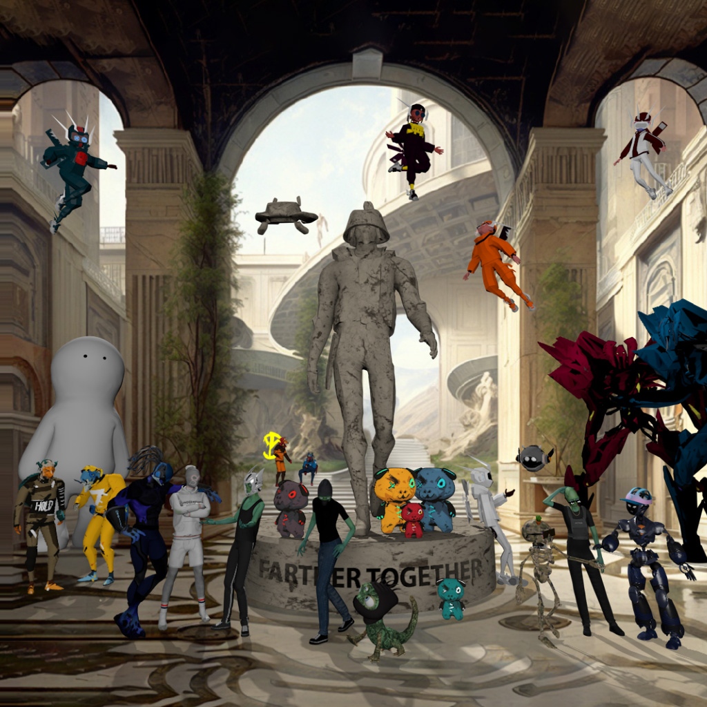Inspired by the iconic School of Athens, featuring all the latest 3D avatar projects I own! School of Assets, is a tribute to the talented creators shaping the metaverse. It's amazing to see the depth and diversity of talent out there. #SchoolOfAssets #MetaverseArt #Creators