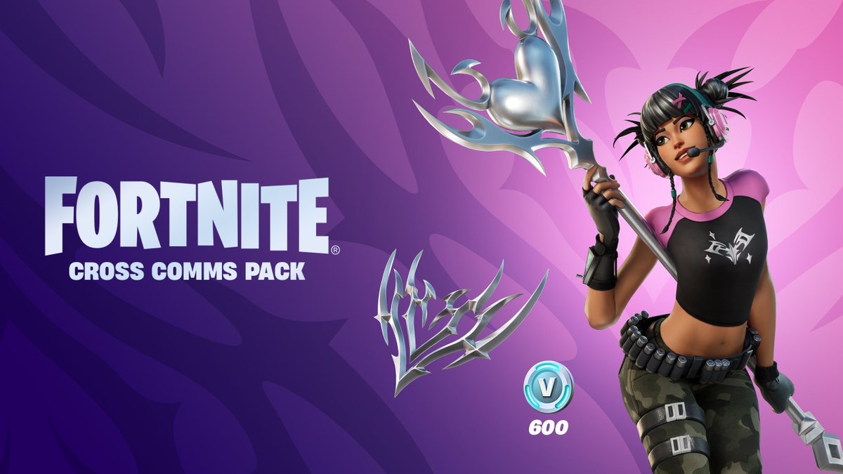 FN_Assist's tweet image. The #Fortnite Cross Comms pack is now available in the Item Shop!

Includes:
- Tegan Outfit
- Love Thorn Back Bling
- Lovelorn Pickaxe
- 600 V-Bucks

Price: $3.99 / £3.19
Leaves: June 13th 8pm ET

Use code &apos;FNAssist&apos; to support me! #EpicPartner 💙