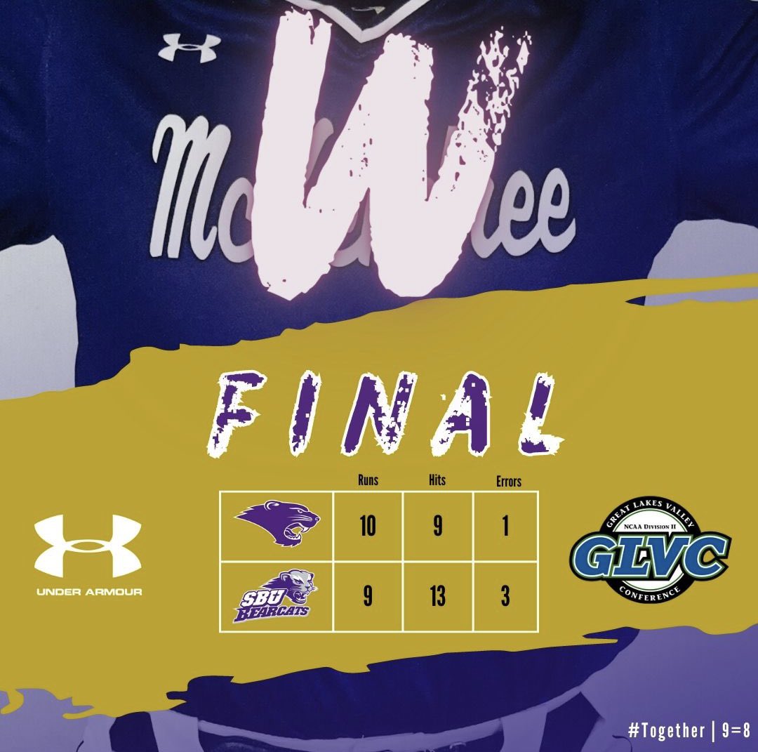 'Cats sweep the doubleheader over SBU! 

#Together | 9=8