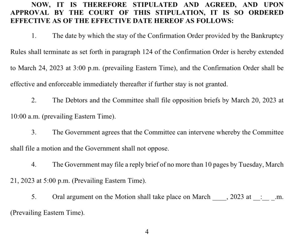 ETHjuiced's tweet photo. 🚨 Voyager- DOJ Confirmation Order Stipulation Agreement Stay Extended until March 24th https://t.co/qyFj6ZuwQB