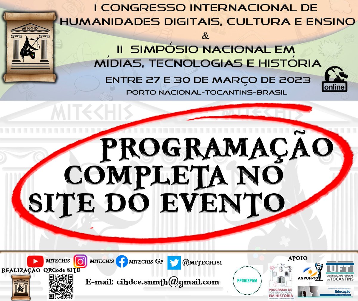 MITECHIS1's tweet image. 📢  A programação de cada Eixo Temático está disponível no site, no menu dos "Eixos Temáticos". 

🗓️ As apresentações ocorrerão nos dias 28/03 (tarde), 29/03 (noite), 03/04 (tarde) e 04/04 (tarde).  📲 *Acesse o site do evento*:mitechisgrupo.wixsite.com/cihdce-snmth.