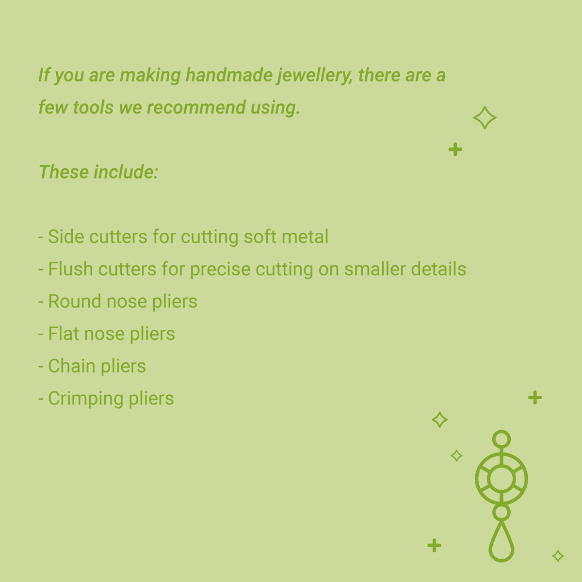 When it comes to making and selling your own jewellery, there can be quite a few more tools involved than you think! ✂️

These tools can be expensive, so it's important to make sure you're insured correctly. You can find out more on our website: craftcover.com/jewellery-busi…
