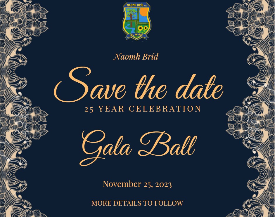 Naomhbridclg's tweet photo. 💙💛SAVE THE DATE 💙💛

Our 25 Year Celebration Gala Ball will take place on Saturday November 25th, 2023. 

We suggest you save the date in your diary and watch this space for further details. 🥰 

@OfficialAntrim @AntrimLGFA  @CamogieAontroim https://t.co/wAweSIpqyH