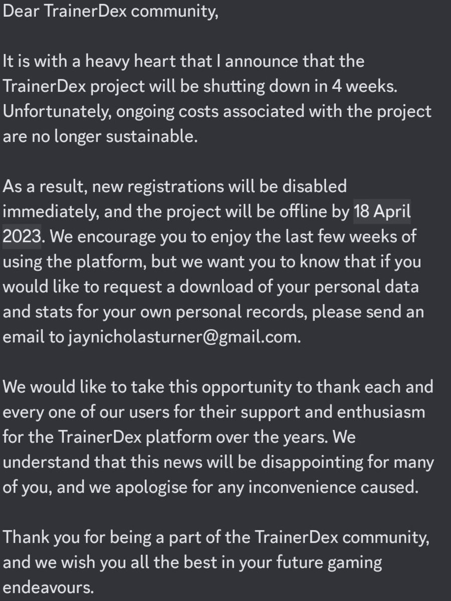 TrainerDexApp's tweet image. Goodbye everyone, love you ❤️