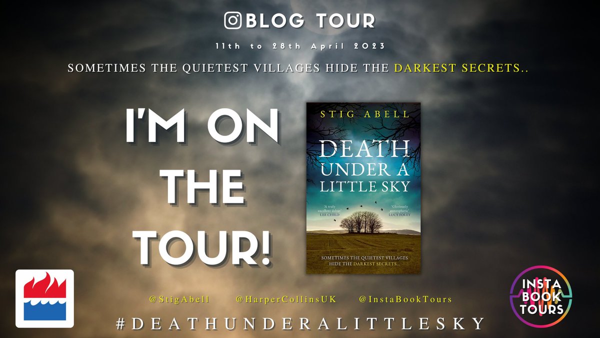 I'm very excited to be on the @instabooktours blog tour for #DeathUnderALittleSky by @StigAbell - My stop is on 12th April! @HarperCollinsUK