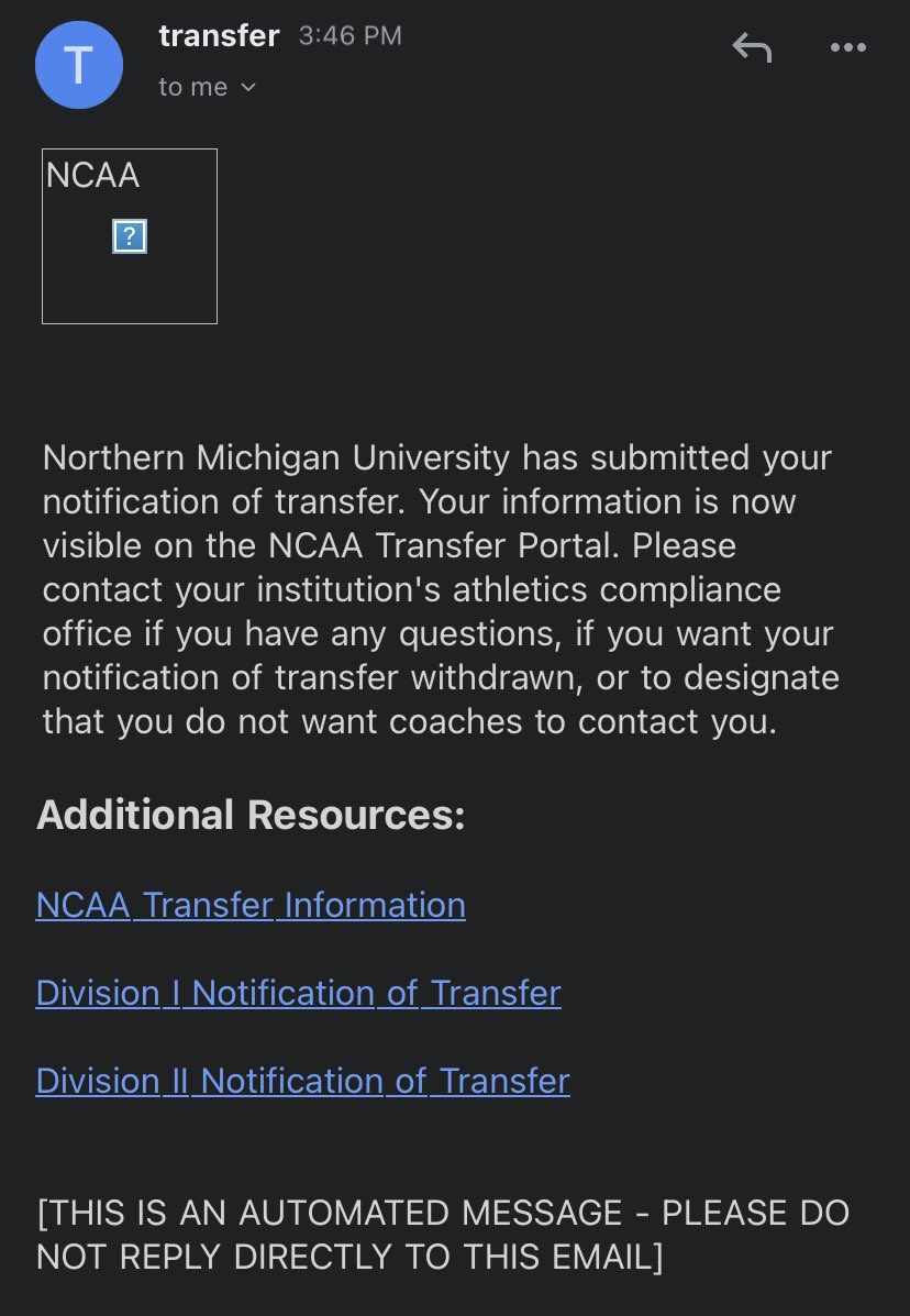 drake_isaac7's tweet photo. Thank you NMU. Grad Transfer with 2 years of eligibility remaining. https://t.co/MsN1r7EXkf