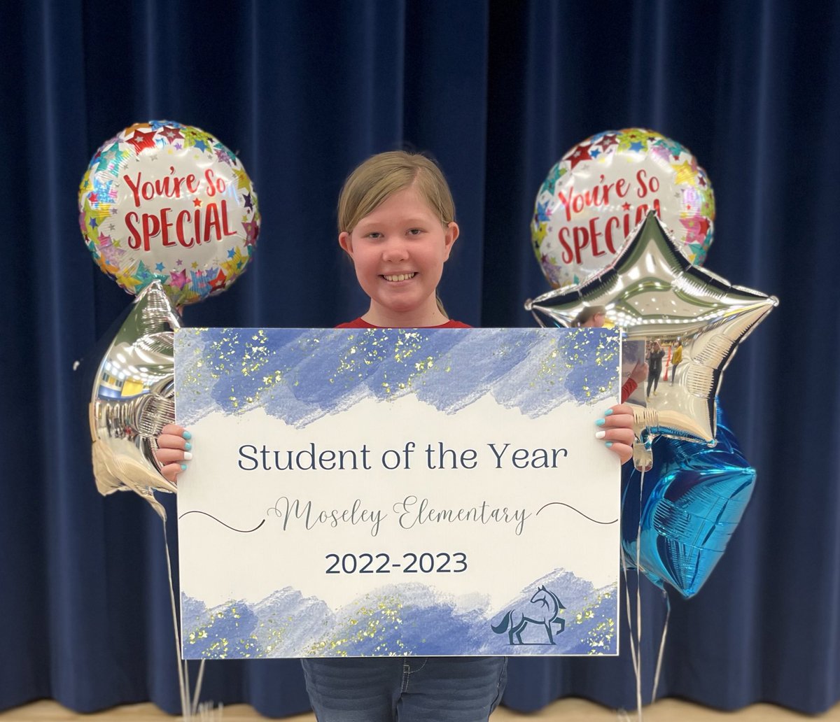 PrincipalDubiel's tweet photo. So excited to announce our first ever Moseley ES Grades 3-5 Student of the Year! Congratulations, Chesney! You truly are an INCREDIBLE Mustang! Way to represent #ourherd! @ccpsinfo #oneCCPS @JenveySarah https://t.co/4Wz3LI2RGF