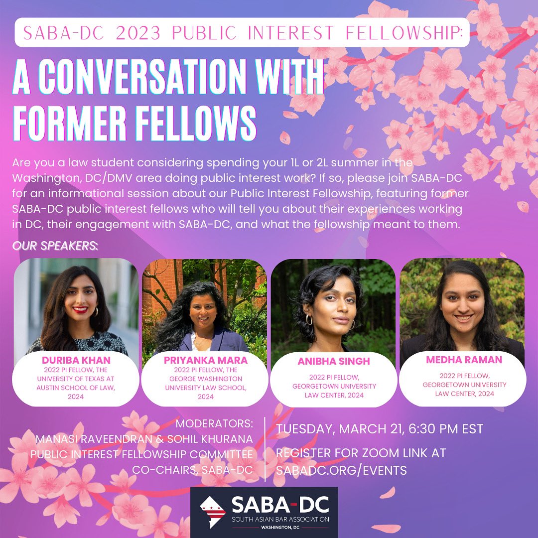 SABADC's tweet image. Don’t forget that the #SABADC Public Interest Fellowship applicant information session is tomorrow! The PIF app. deadline is April 14. Register for the information session and find the application at: sabadc.org/fellowship.

#LawStudents #Fellowship #PublicInterest