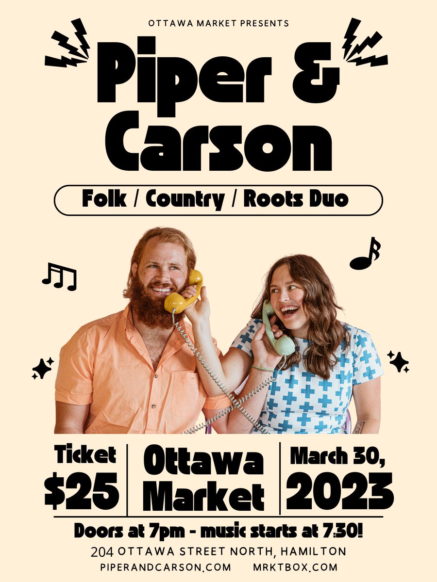 Hamilton Show March 30 🌀 - mailchi.mp/cfbdbfe2de75/h…
Hamilton Show March 30 🌀 - mailchi.mp/cfbdbfe2de75/h…

Get your tickets now before they run out piperandcarson.com/product/878929 #folkduo #hamont