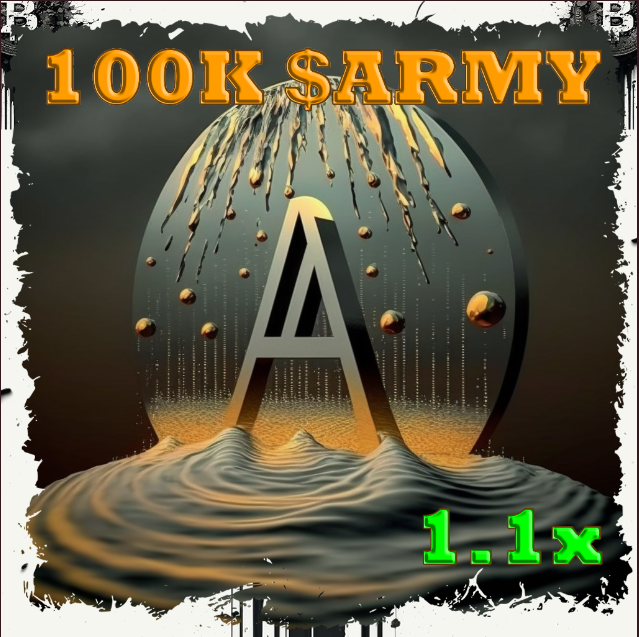 14% of $ARMY's supply flowed into our 100k $ARMY NFT  
👀
13% supply already burned
More burns incoming🧨 🔥

Mint is now live! croarmy.app/#/ArmyTokenNFT
Cost: 100k $ARMY
Buy $ARMY <a href="/crodexapp/">Crodex | AMM / DeFi / NFT Ecosystem on Cronos</a> 

$ARMY 🔥🚀
#croarmy #cronos #crofam #CRO