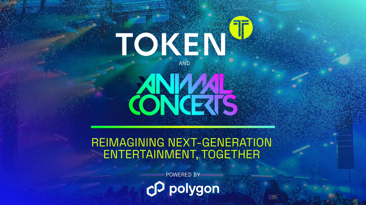 🎉 Token Events is thrilled to announce a joint venture agreement w/ @AnimalConcerts, a leading artist management &amp; event curation company. The partnership unites the latest tech for next-generation entertainment experiences for fans &amp; artists worldwide. #onPolygon <a href="/onPolygon_/">onPolygon</a>