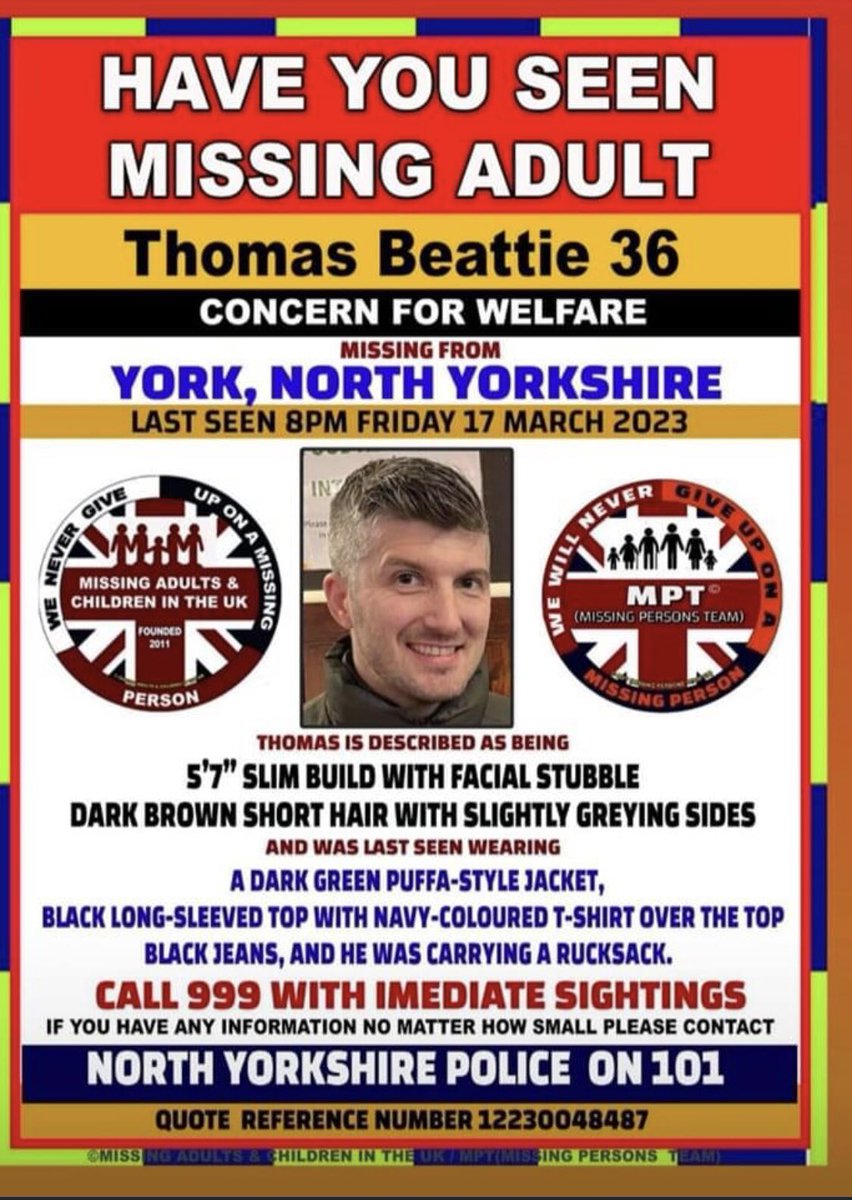 Please Share , missing since last Friday from his York Home . 
🙏🏻