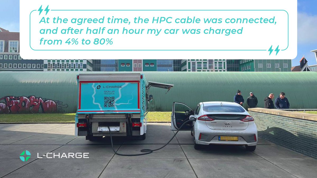 Our mobile #chargingstation allows you to charge your EV quickly and comfortably. And we're delighted to see more and more people using and benefiting from the service. If you'd like to give our #EV charging a try, request it via our website 

l-charge.eu/form/
