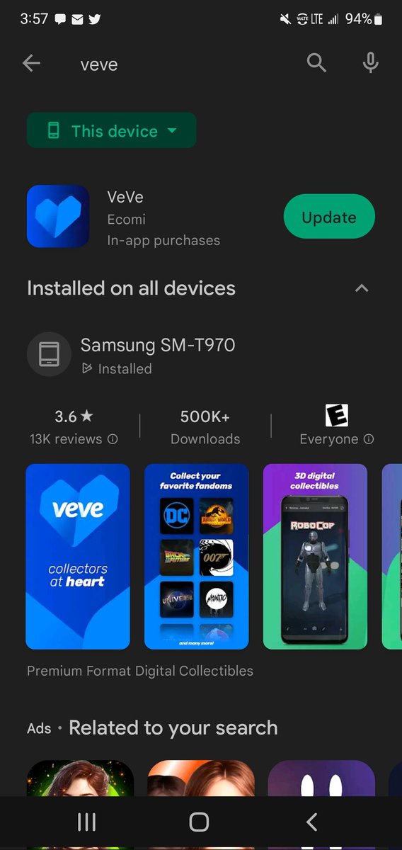 RealRandyChavez's tweet photo. Hey everyone! Go update your #Vebe app!
Maybe I'll finally get Crypto pay in beta! The more users @veve_official brings in to crypto pay in, the more money they make!
I need to grab some more collectibles! https://t.co/OmygvgAhh2