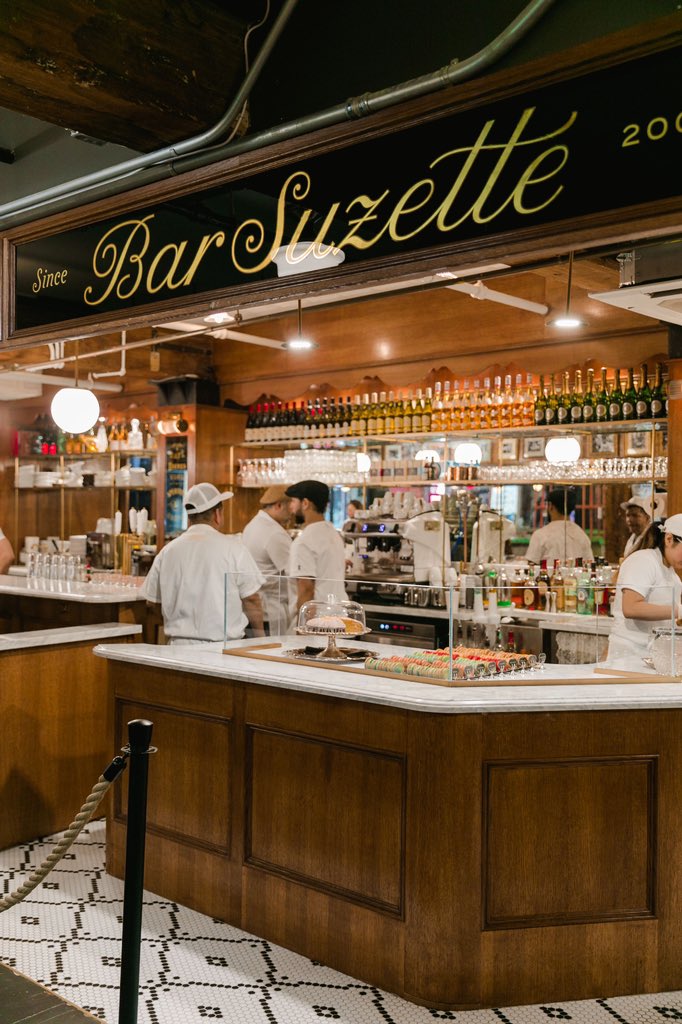 Bar Suzette is back! Grab a chair at the counter and enjoy a sweet or savory crepe, delicate macaron, or cozy latte. ♥️ @barsuzettenyc #ChelseaMarketNY