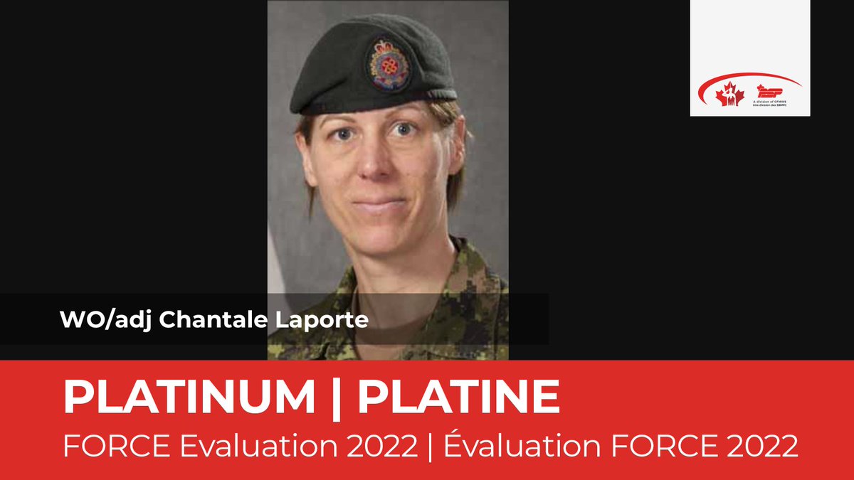 PSPOttawa's tweet photo. 👏👏👏 Congratulations to WO Chantale Laporte for reaching the Platinum incentive level in her #FORCEevaluation 2022.🥇Félicitations à l'adj Chantale Laporte pour avoir atteint le niveau d'encouragement Platine lors de son #évaluationFORCE 2022. Bravo Zulu! #CanMilTwitter #PSP https://t.co/JsdLuo06Wz