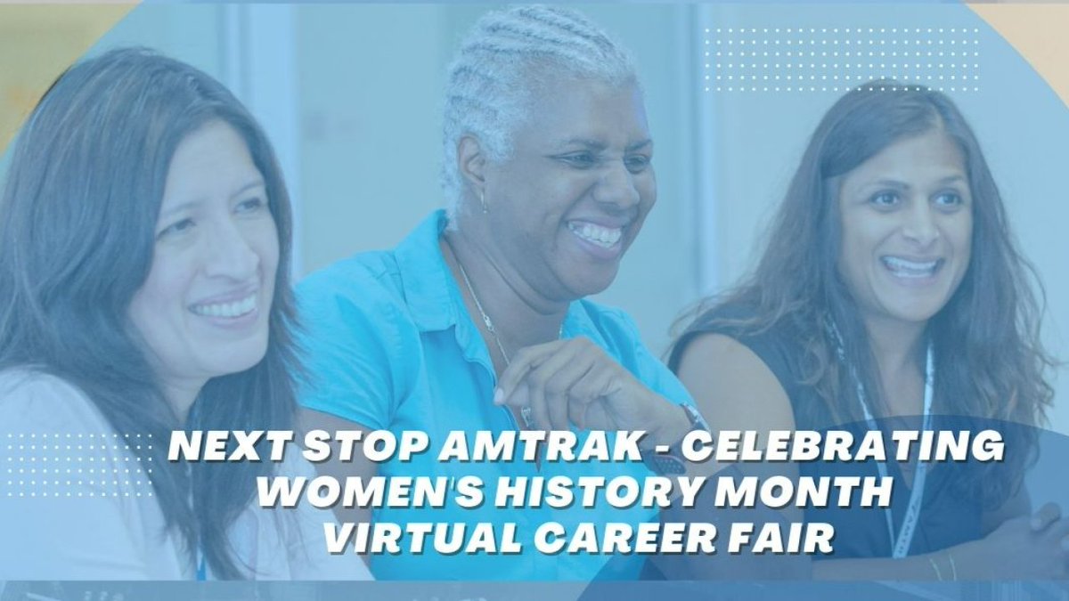 Join us! On Thursday, 3/30, you can meet with recruiters to learn more about working at Amtrak during our event: Next Stop Amtrak - Celebrating Women's History Month!

app.brazenconnect.com/events/62jW5?u…

#amtrak #jobs #werehiring #careerfair  #opportunities  #career #womenshistorymonth