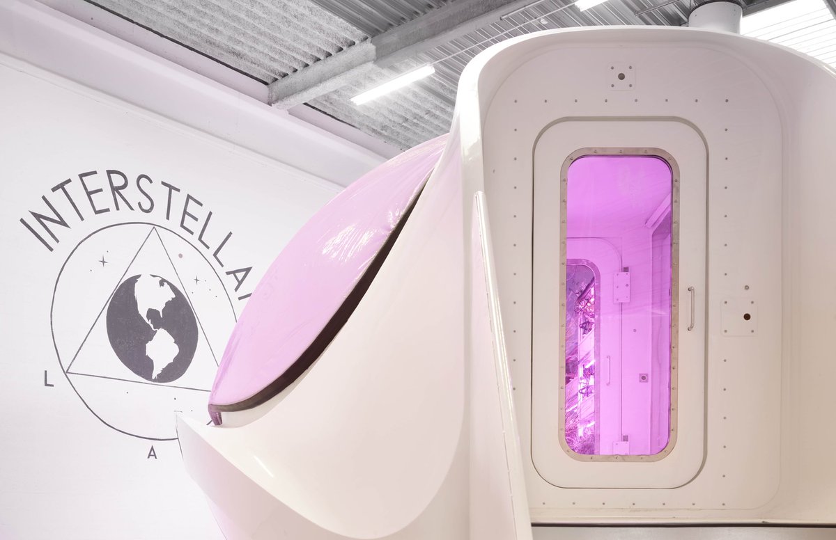 InterstellarLA's tweet photo. The shape of the #BioPod is ellipsoidal for optimal airflow and space utilization. Inside its structure, the growing, hydraulic, and atmospheric systems ensure a balance of climate, nutrition, and light for optimal plant growth and #sustainable #agriculture on Earth. 🌏🌱 https://t.co/fmSeu5jj7i
