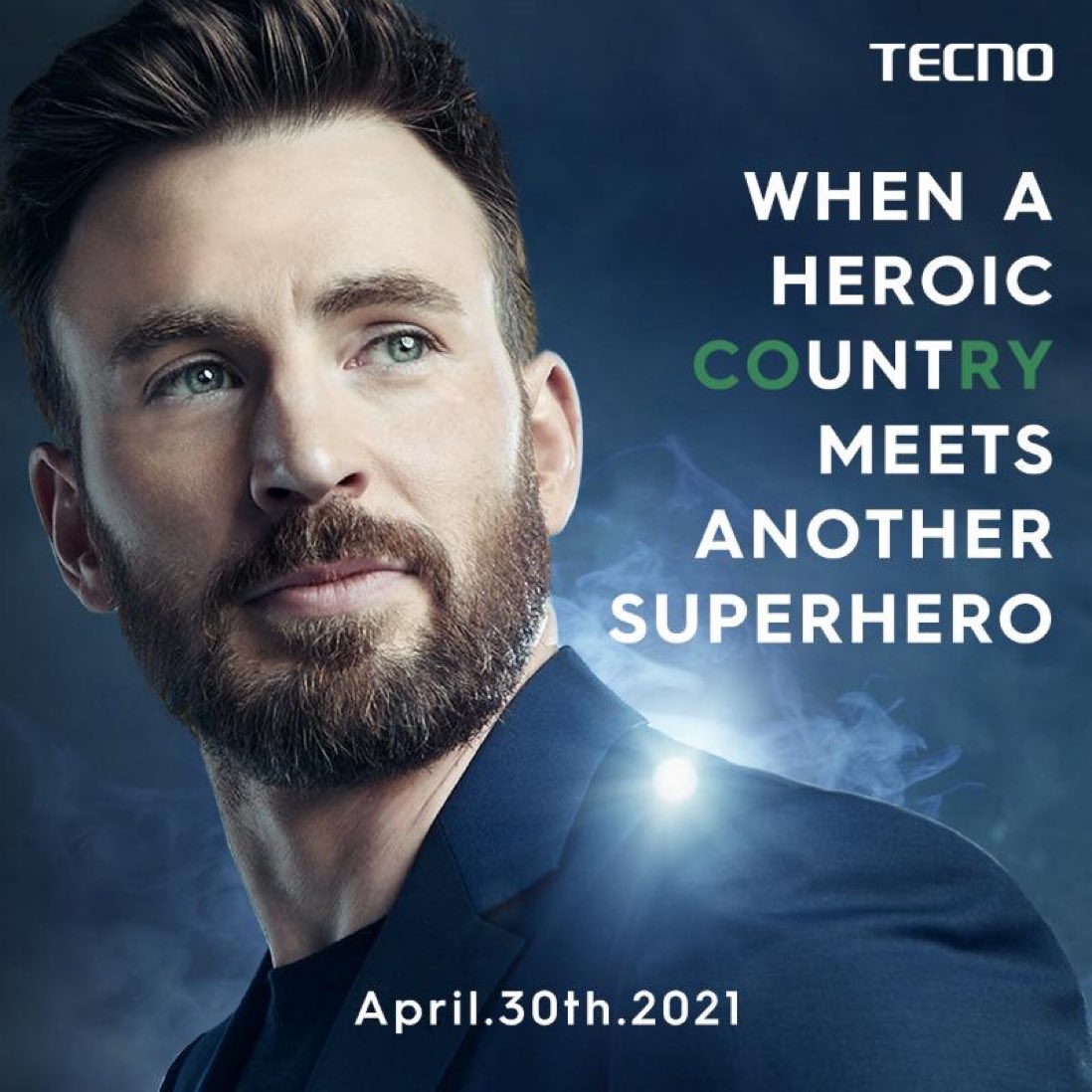 Trixysiku's tweet photo. TOMORROW
#REPOST @tecnomobileng with @get__repost__app Presenting to you our new Global Brand Ambassador Chris Evans also known as Captain America.
Did you guess right?
Congratulations to those who guessed right.
#TimetoStandout
#ClearestSelfie #ChrisEvans #tecnomobile https://t.co/6HHsizz1TG