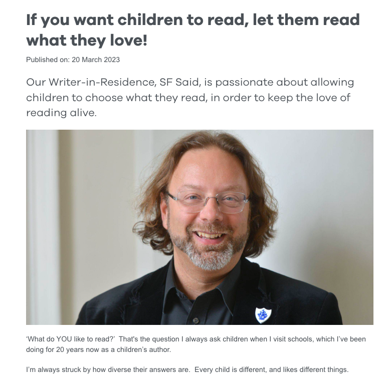 If you want kids to love reading – LET THEM READ WHAT THEY LOVE! Fiction, non-fiction, poetry, picture books, comics, graphic novels: all of these are forms of reading, and all of them are valid in and of themselves. More here on my new <a href="/Booktrust/">BookTrust</a> blog:  
booktrust.org.uk/news-and-featu…