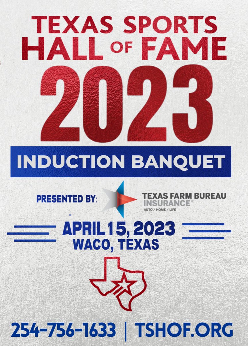 ExtracoEventsCe's tweet image. Tickets and tables are going QUICK 💨 Reserve your spot TODAY🎟: bit.ly/3FocxrG
📅: April 15, 2023
📍: BASE at Extraco Events Center in Waco, Texas 
Banquet Ticket: $75
Banquet &amp;amp; Reception: $200
Table (8): $600
Combo Table: $1,400
#TSHOF | #TexasSports | #wacotx