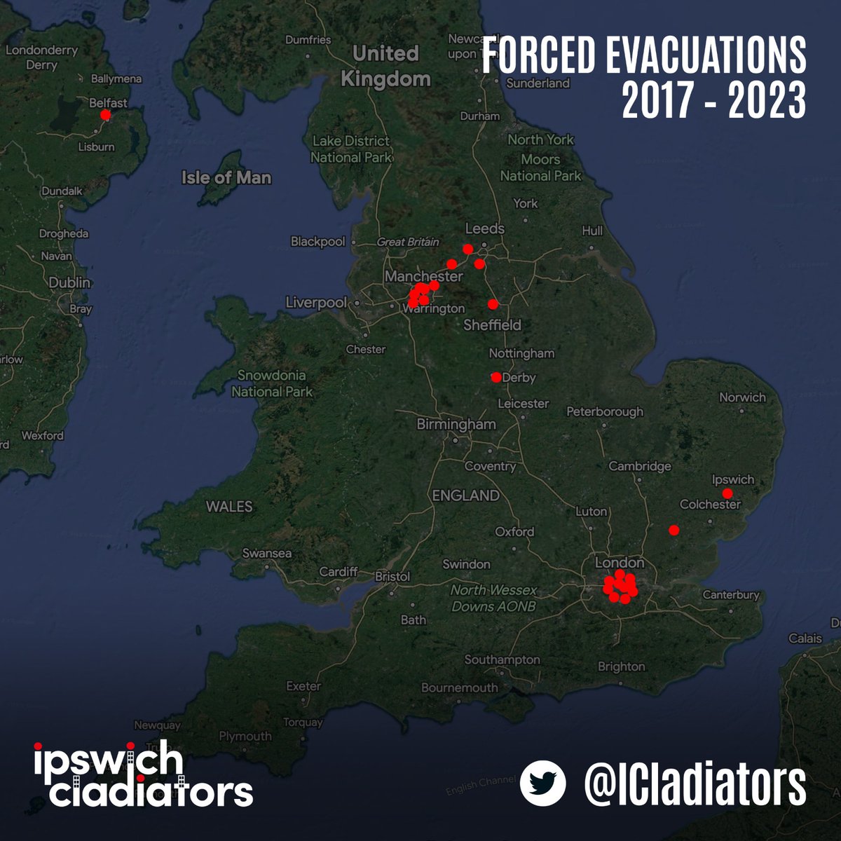 FORCED EVACUATION MAP because our construction industry can't build safe buildings. Innocent people screwed over by cost cutting putting lives at risk in the name of profit.

Only the Earl's #PolluterPays amendment can stop this rotten race to the bottom in construction going